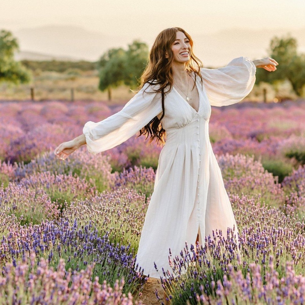 Balloon Sleeve Midi Dress